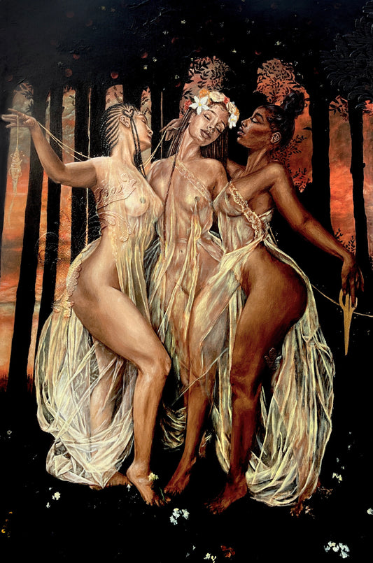 "Sisters of Fate" Original painting {SOLD}